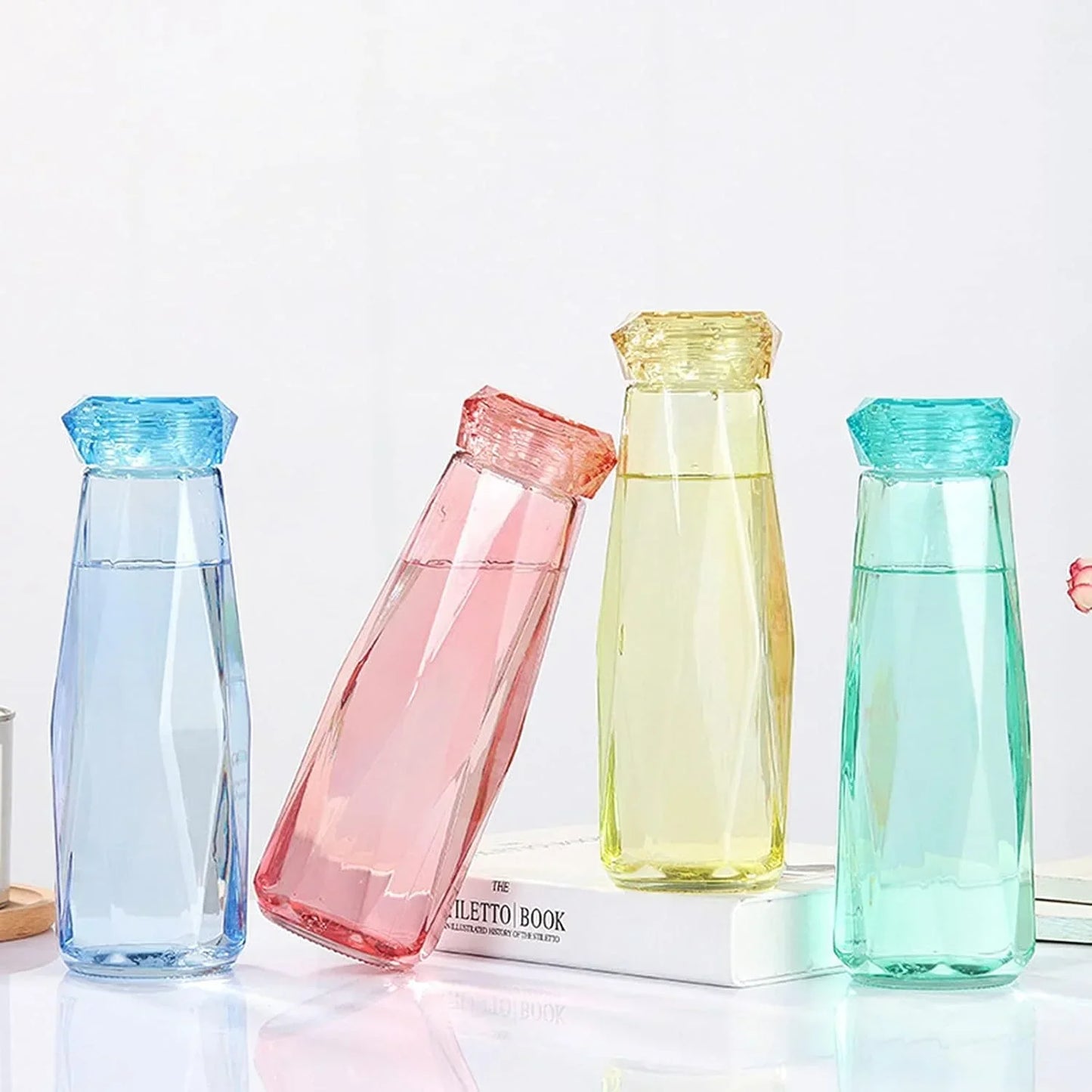 Diamond Water Bottle, Crystal Glass