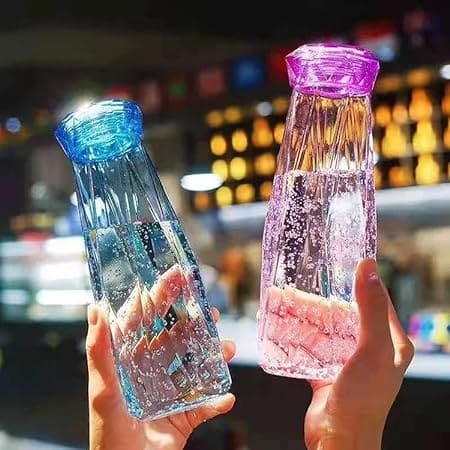 Diamond Water Bottle, Crystal Glass