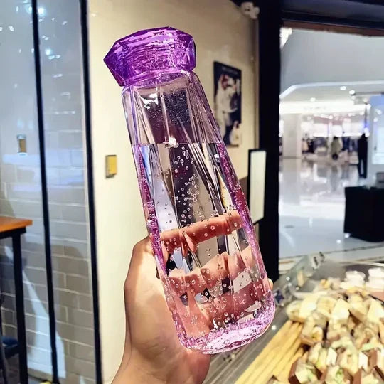 Diamond Water Bottle, Crystal Glass