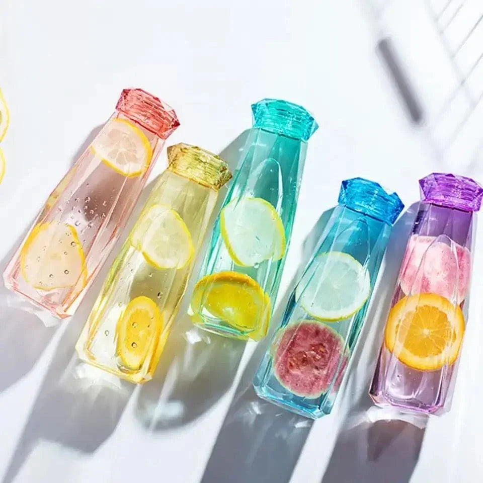 Diamond Water Bottle, Crystal Glass