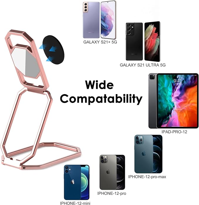 ADJUSTABLE FOLDABLE MULTI ANGLE 3 PARTS METAL MOBILE HOLDER ROTATING CELL PHONE STAND